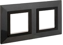 Рамка универсальная DKC Avanti 2-м. металл темно-серый картинка